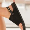 Best Casual Mode Sandale femme plateforme e - Kenza Noir