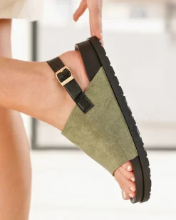 Sale Casual Mode Sandale femme plateforme - Kenza Kaki