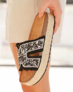 Discount Casual Mode Sandale femme plateforme mule e - Mercedes Noir