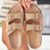 Hot Casual Mode Sandale femme plateforme mule - Calista Taupe