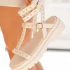New Casual Mode Sandale femme plateforme - Daniela Beige