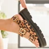 Fashion Casual Mode Sandale femme plateforme léopard - Galina Leopard