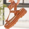 Best Casual Mode Sandale femme plateforme - Daniela Camel