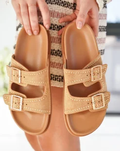 Sale Casual Mode Sandale femme plateforme mule - Calista Camel