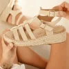 Discount Casual Mode Sandale femme plateforme spartiate - Déborah Beige