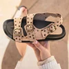 Outlet Casual Mode Sandale femme plateforme confort - Valentine Beige