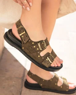 New Casual Mode Sandale femme plateforme confort - Valentine Kaki