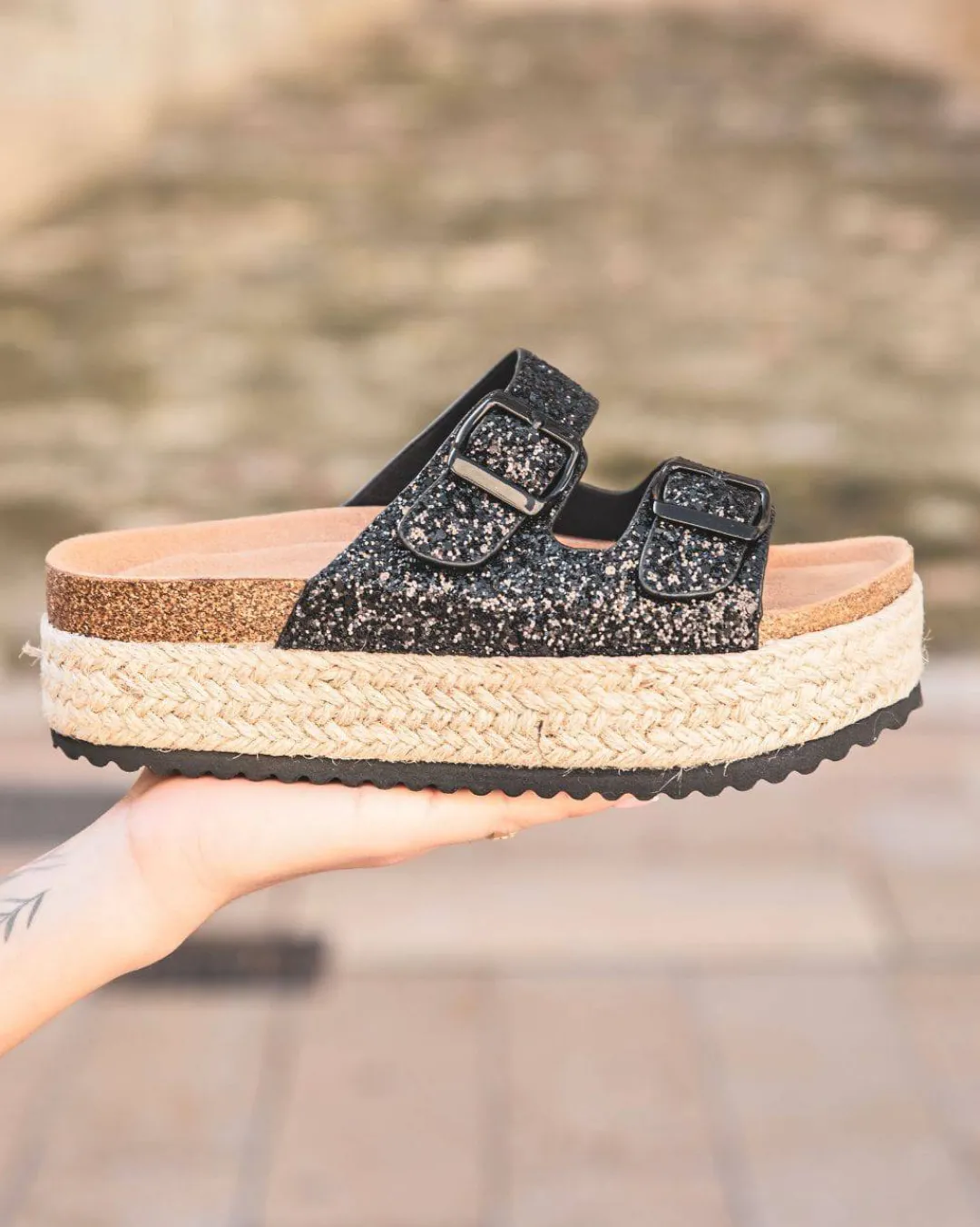 Fashion Casual Mode Sandale femme plateforme mule es - Bétina Noir