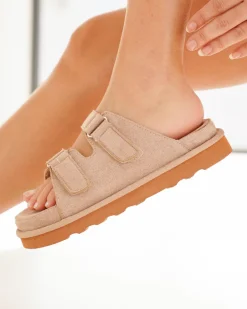 New Casual Mode Sandale femme plateforme mule - Laure Taupe