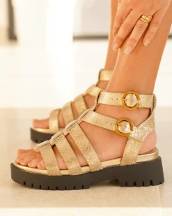 Fashion Casual Mode Sandale femme platefme conft dé - Olga Or
