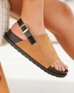 Fashion Casual Mode Sandale femme plateforme - Kenza Camel