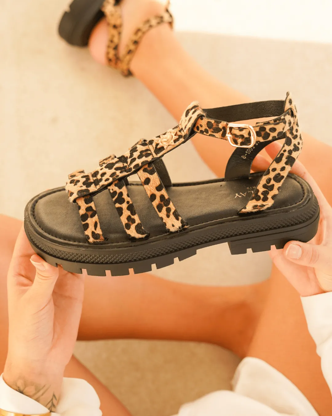 Fashion Casual Mode Sandale femme plateforme confort léopard - Barbara Leopard