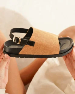 Fashion Casual Mode Sandale femme plateforme - Kenza Camel