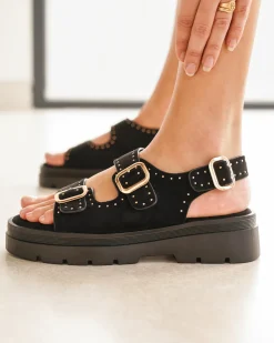 Fashion Casual Mode Sandale femme plateforme e - Galina Noir