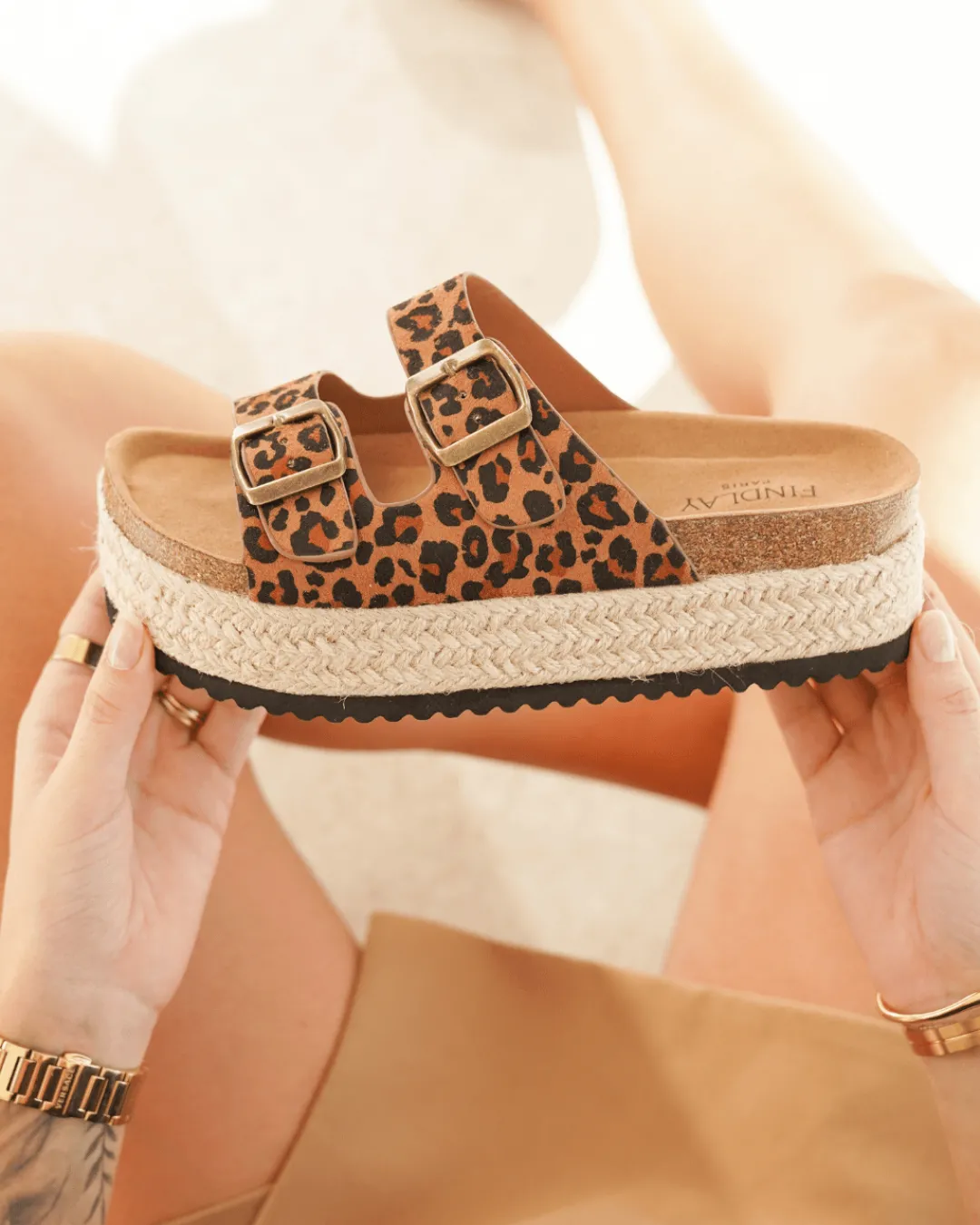 Fashion Casual Mode Sandale femme plateforme mule léopard - Bétina Leopard
