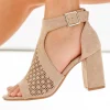 Discount Casual Mode Sandale femme talon carré - Maïssane Taupe