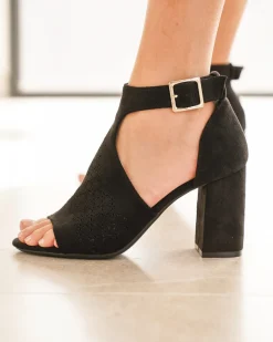Sale Casual Mode Sandale femme talon carré e - Maïssane Noir