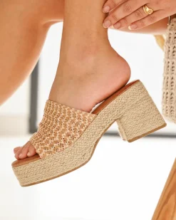 Fashion Casual Mode Sandale femme talon carré - Nadia Camel