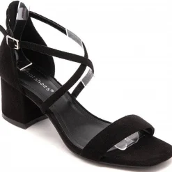 Hot Casual Mode Sandale femme talon carré - Alma Noir