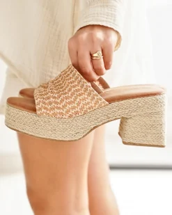 Fashion Casual Mode Sandale femme talon carré - Nadia Camel