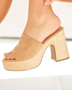 Discount Casual Mode Sandale femme talon carré - Sabrina Taupe