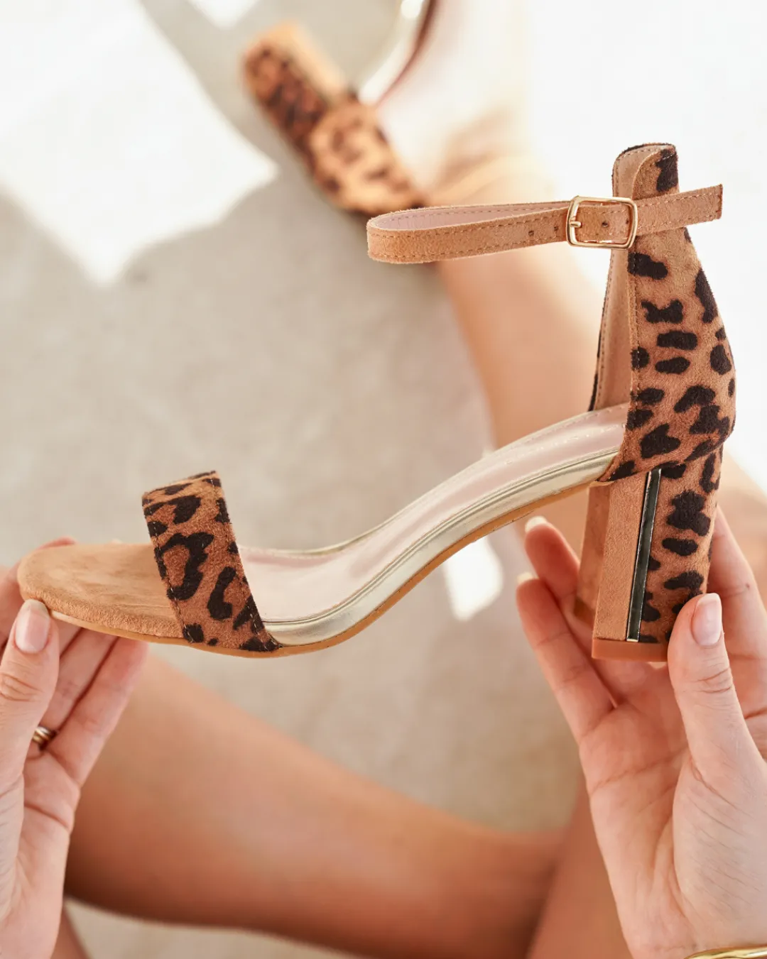 Outlet Casual Mode Sandale femme talon carré léopard - Karina Leopard
