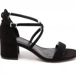 Hot Casual Mode Sandale femme talon carré - Alma Noir