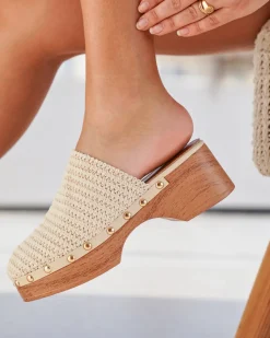 Best Casual Mode Sandale femme talon carré - Floriane Beige