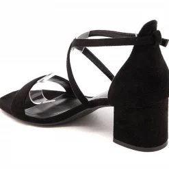 Hot Casual Mode Sandale femme talon carré - Alma Noir