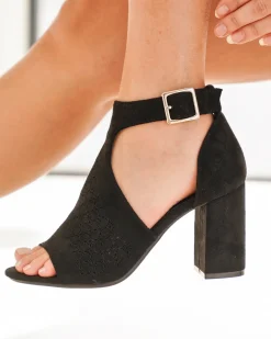 Sale Casual Mode Sandale femme talon carré e - Maïssane Noir